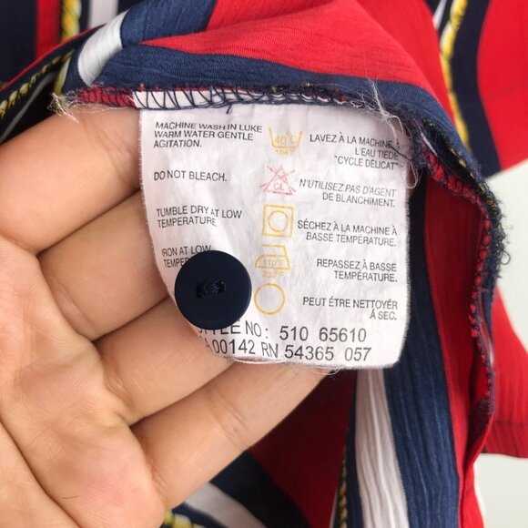 Vintage Alia Stripped Colourful Button Up Shirt Unisex Padded Shoulder Size 12 - Picture 9 of 12